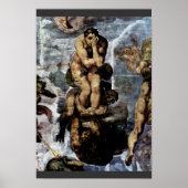 Sistiの祭壇の壁の上のドゥームズデイ・フレスコ ポスター (正面)