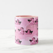 Sistineマドンナのピンクの天使Raffaelo Sanzio ツートーンマグカップ (中央)