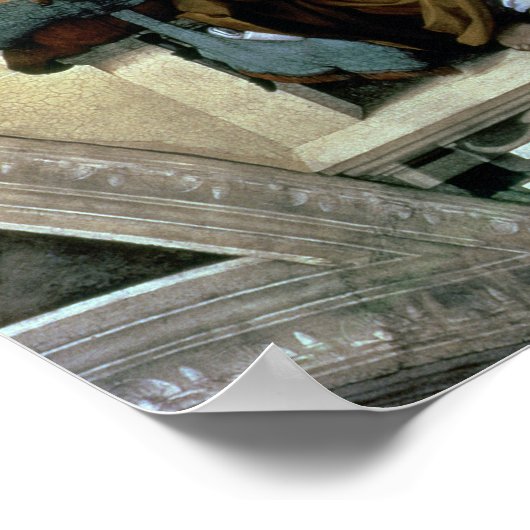 Sistine Chapel Ceiling: Cumaean Sibyl, 1510 ポスター (角)