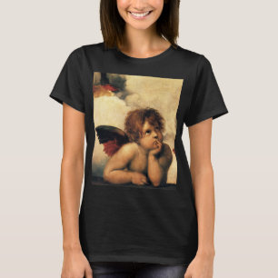 Sistine Madonna Angels by Raphael Sanzio Tシャツ