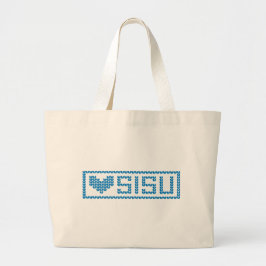 Sisuのハートのニット3のバッグ2 ラージトートバッグ