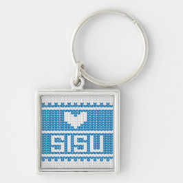 SisuのハートのニットKeychain 2 キーホルダー