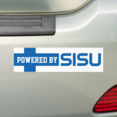 Sisuのバンパーステッカーのフィンが動力を与えるLaYooper (c) バンパーステッカー (車上)