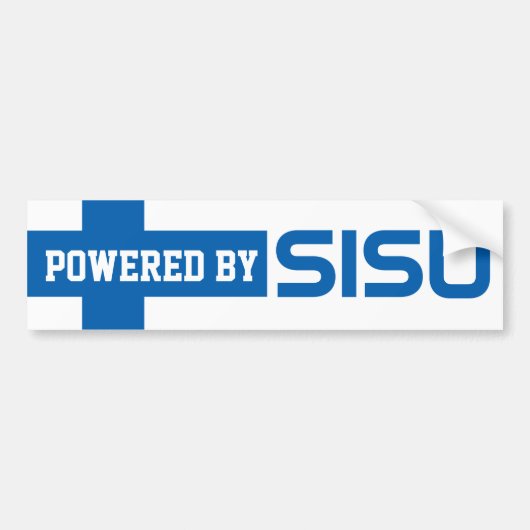 Sisuのバンパーステッカーのフィンが動力を与えるLaYooper (c) バンパーステッカー (正面)