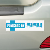 Sisuのバンパーステッカーのフィンが動力を与えるLaYooper (c) バンパーステッカー (車上)