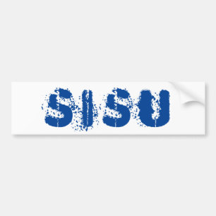 SISUのフィン力のフィンランドの人目を引くフォントスタイル バンパーステッカー