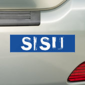 SISUのフィン力のフィンランドの動揺してなフォントスタイル バンパーステッカー (車上)