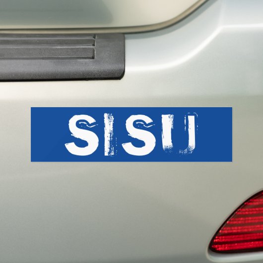 SISUのフィン力のフィンランドの動揺してなフォントスタイル バンパーステッカー (車上)