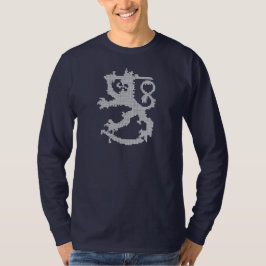 Sisuの白人のライオンの人の長袖 Tシャツ