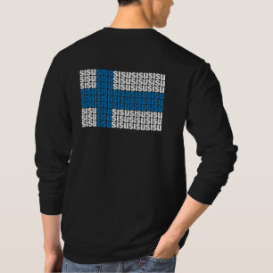 Sisuの背部基本的な長袖 Tシャツ