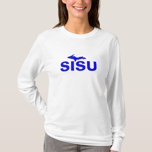 SISUはフィンランドの人々の~の自然及び精神を越えます Tシャツ (正面)