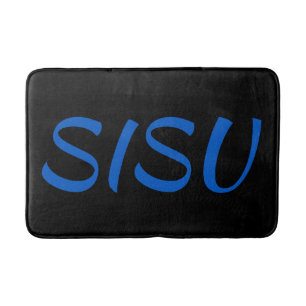 SISUフィンランド式サウナ風呂マット(黒、Altフォント) バスマット