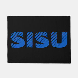 SISUフィンランド語Doormat (黒) ドアマット