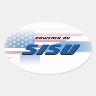 Sisu著動力を与えられる 楕円形シール