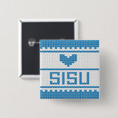 Sisu ハートニットボタン 1 缶バッジ (正面&裏面)