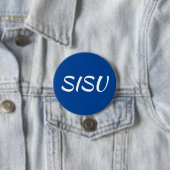 SISU Button (Round; Blue; Finnish Button) 缶バッジ (インサイチュ)
