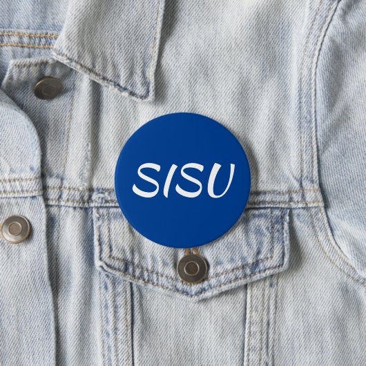 SISU Button (Round; Blue; Finnish Button) 缶バッジ (インサイチュ)
