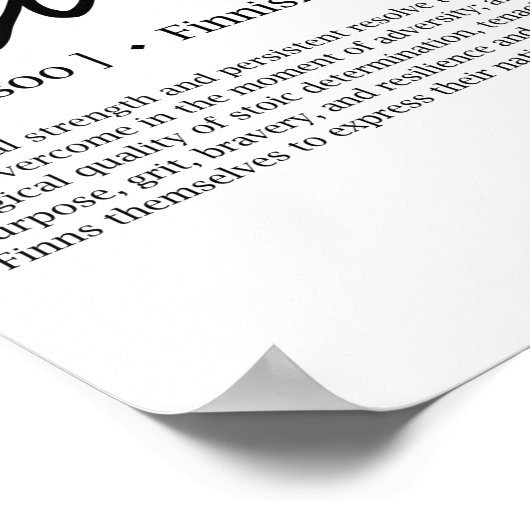 Sisu definition ポスター (角)