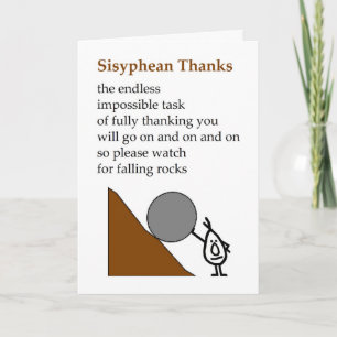 Sisypheanの感謝-おもしろいの詩感謝していしています サンキューカード