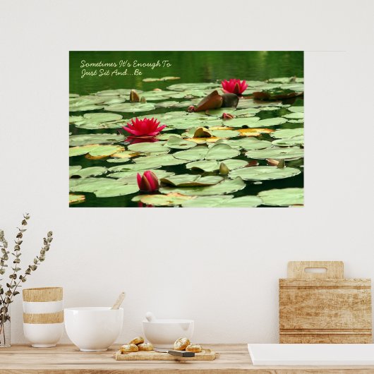 Sit and Be《植物》スイレン ポスター (キッチン)