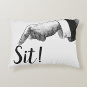 Sit Down Pointing Cushion Pillow アクセントクッション (正面)