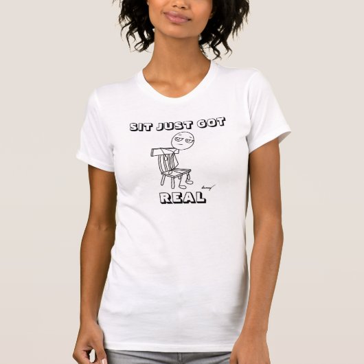 SIT JUST 得 Womens実在 Jersey Tee Tシャツ (正面)