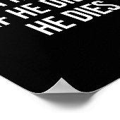 Sit On His Face If He Dies He Dies Funny Sarcasm S ポスター (角)