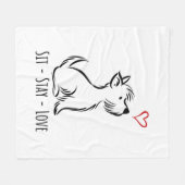 Sit-Stay-Love ウェスティ フリースブランケット (正面(横))