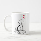 Sit-Stay-Love ビーグル コーヒーマグカップ (左)