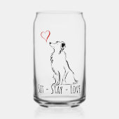 Sit-Stay-Love Border Collie ガラス缶 (正面)