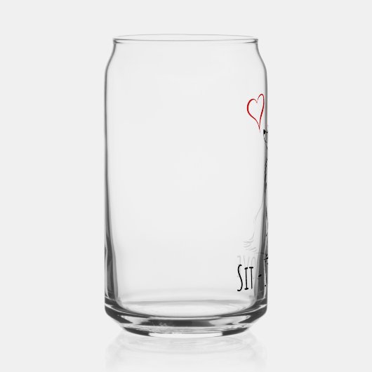 Sit-Stay-Love Border Collie ガラス缶 (右)