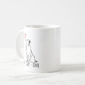 Sit-Stay-Love Border Collie コーヒーマグカップ (正面左)