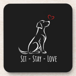 Sit-Stay-Love Labrador コースター