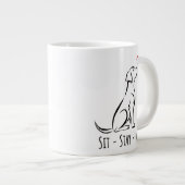 Sit-Stay-Love Labrador ジャンボコーヒーマグカップ (正面右)