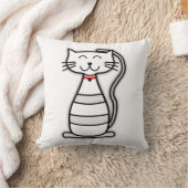 Sit Upかわいらし子猫装飾用クッション クッション (ブランケット)