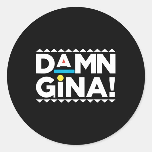 Sitcom Urban 90s Martin Afro TV Show ラウンドシール (正面)