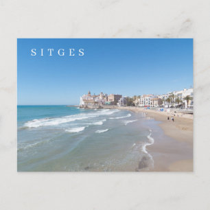 Sitgesビーチビューポストカード ポストカード