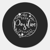 Sitive Affirmation And Sritual Or Grow Sitive Thou ラウンドシール (正面)