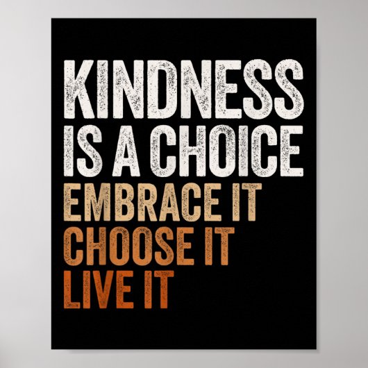 Sitive Message Retro Kindness Vintage Motivational ポスター (正面)