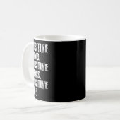 Sitive Mind Sitive Vibes Sitive Life Motivational  コーヒーマグカップ (正面左)