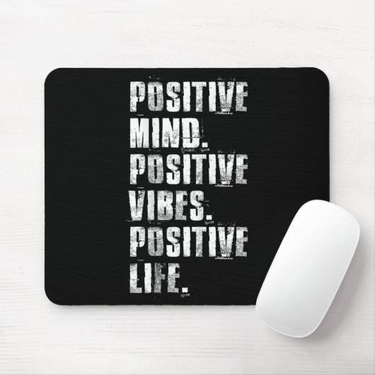 Sitive Mind Sitive Vibes Sitive Life Motivational  マウスパッド (マウス)