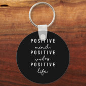Sitive Mind Vibes Life Visualization Sitivity Moti キーホルダー (正面)