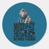 Sitive Mindset Everything Insrational Motivational ラウンドシール (正面)