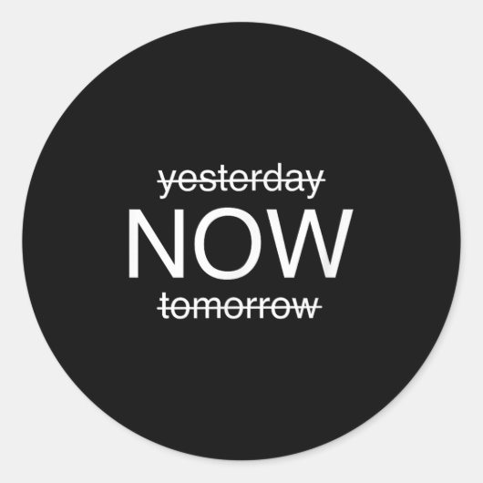 Sitive Mindset – Live In The Moment Motivational D ラウンドシール (正面)