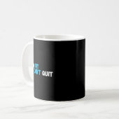 Sitive Stay Fit Dont Quit Workout Fitness Gym コーヒーマグカップ (正面左)