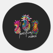 Sitive Vibe Ne Transfer Day Infertility Ivf Tie Dy ラウンドシール (正面)