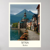 Sitka Alaska Historic Waterfront Town ポスター (正面)
