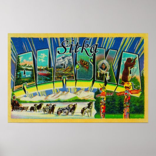 Sitka, AlaskaLarge Letter ScenesSitka, AK ポスター (正面)