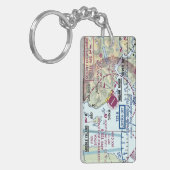 Sitka Gutierrez空港図/図表 キーホルダー (正面左)