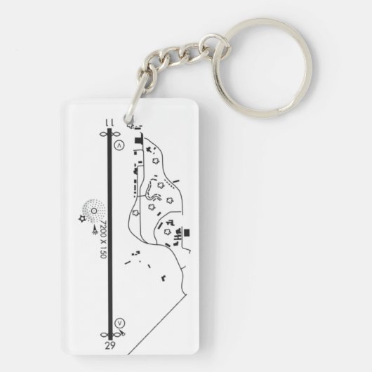 Sitka Gutierrez空港図/図表 キーホルダー (裏面)